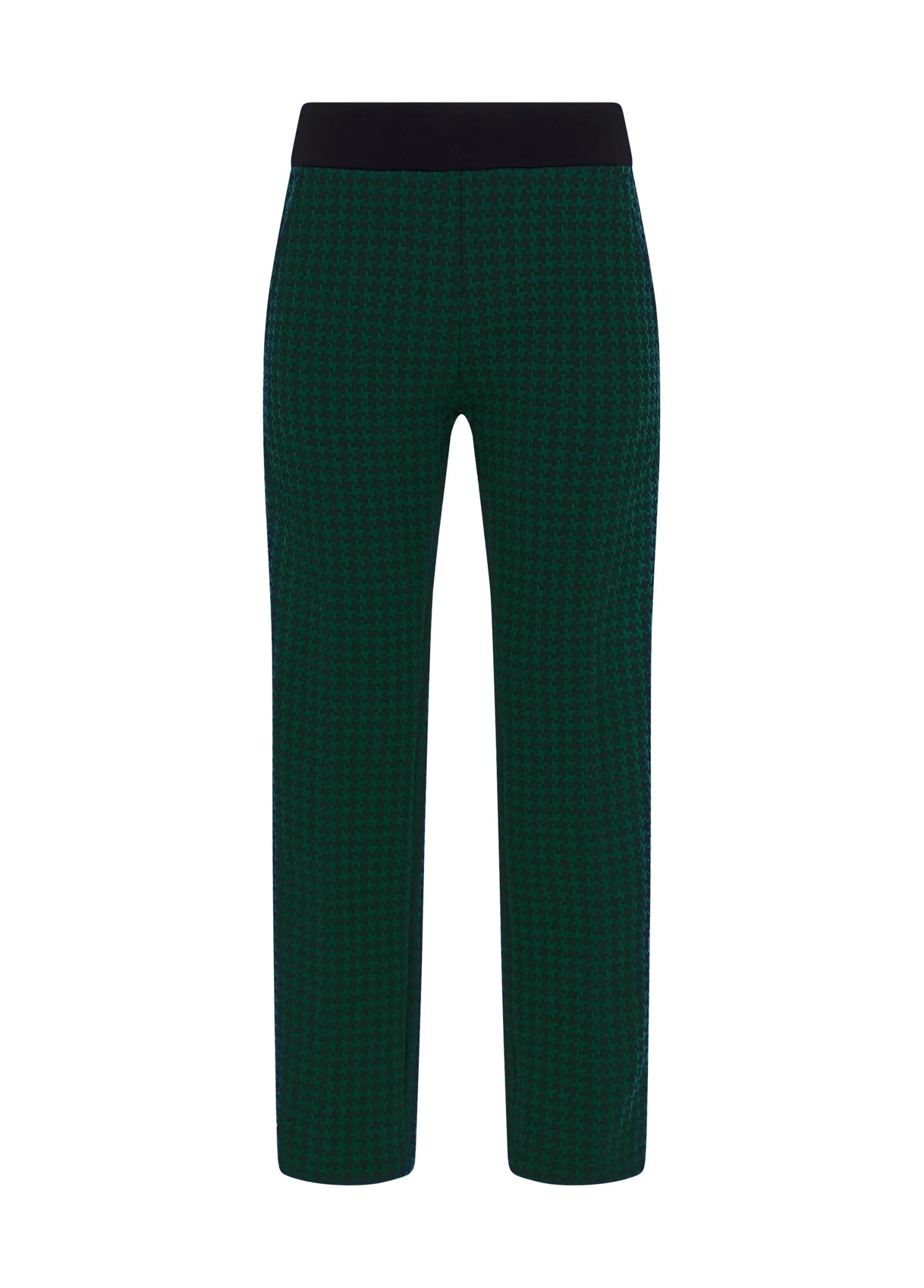 Outlet DEHA Houndstooth Straight Pants Green Forest Green