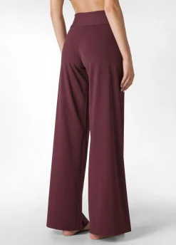 New DEHA Jersey Wide Leg Pants Red Tibetan Red