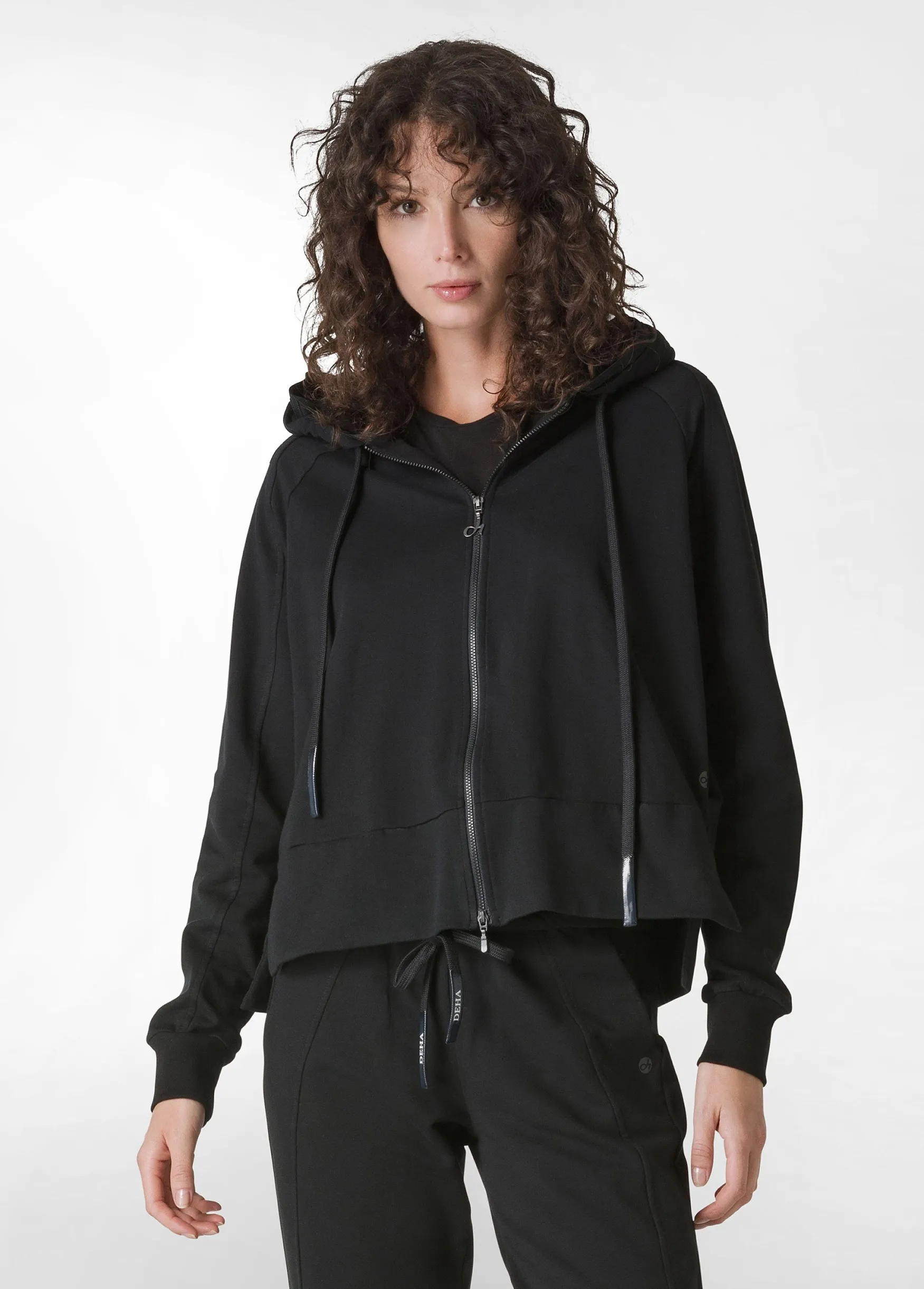 Flash Sale DEHA Logo Taping Full Zip Hoodie Black
