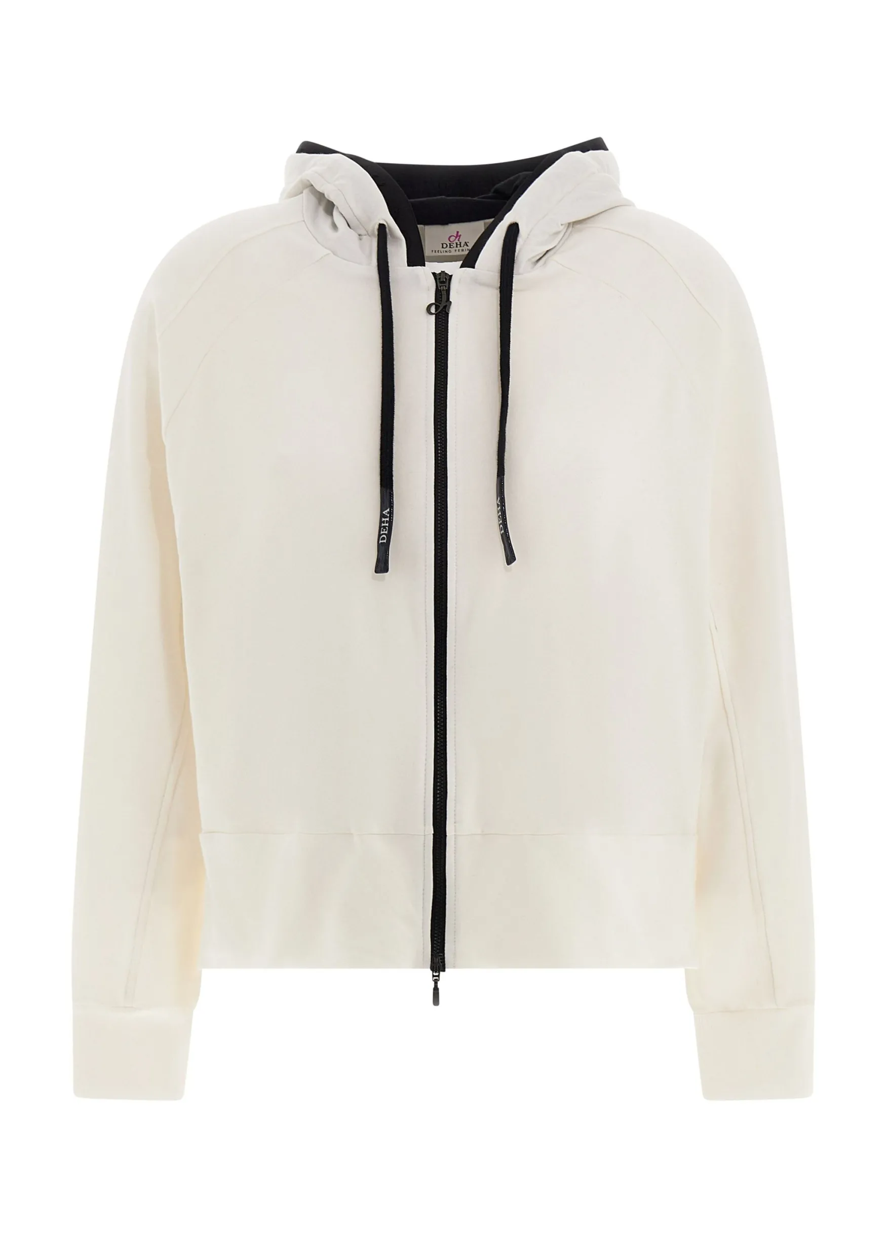 Clearance DEHA Logo Taping Full Zip Hoodie White Milk White
