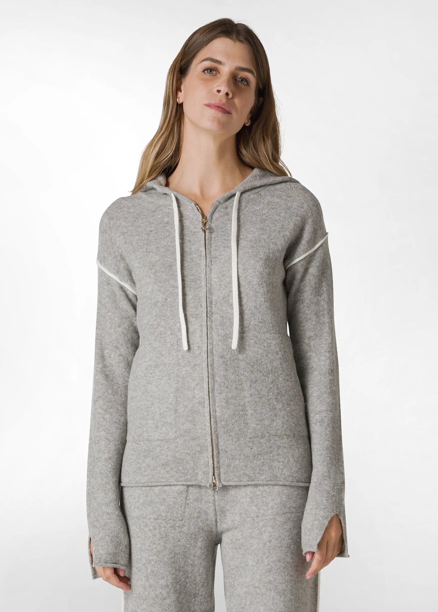Store DEHA Lounge Full Zip Cardigan Grey Grey Melange