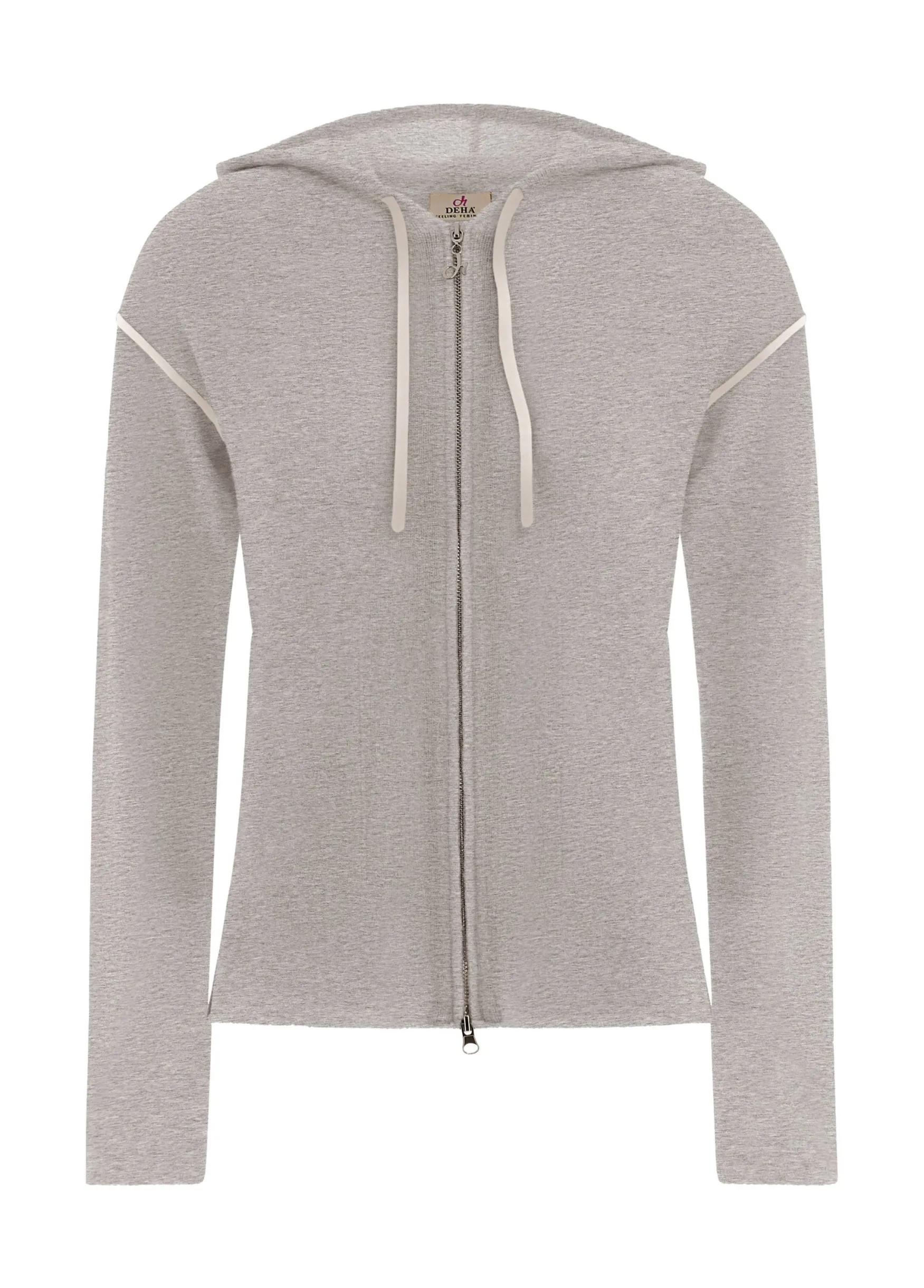 Store DEHA Lounge Full Zip Cardigan Grey Grey Melange