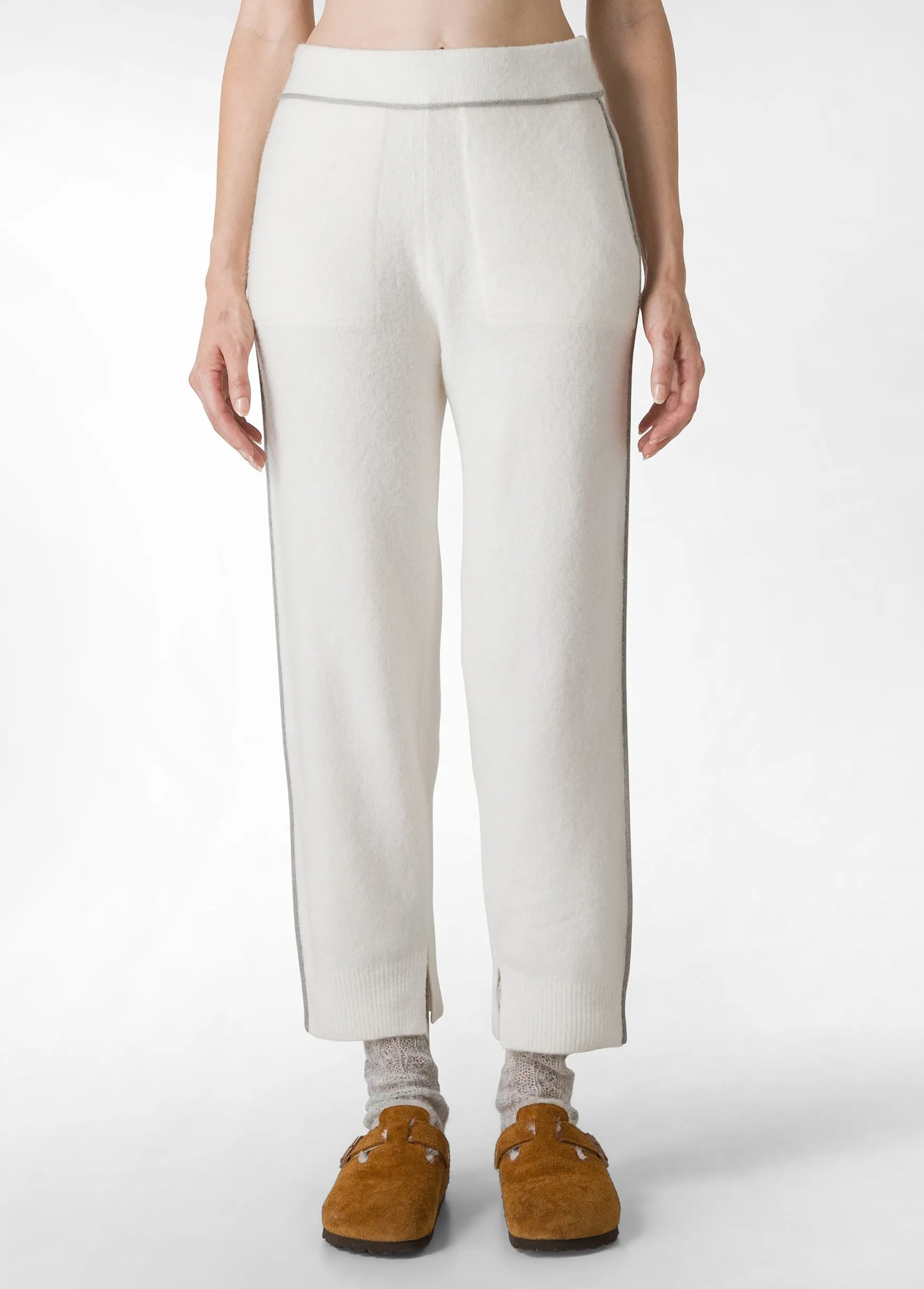 Store DEHA Lounge Knitted Jogger Pants White Milk White