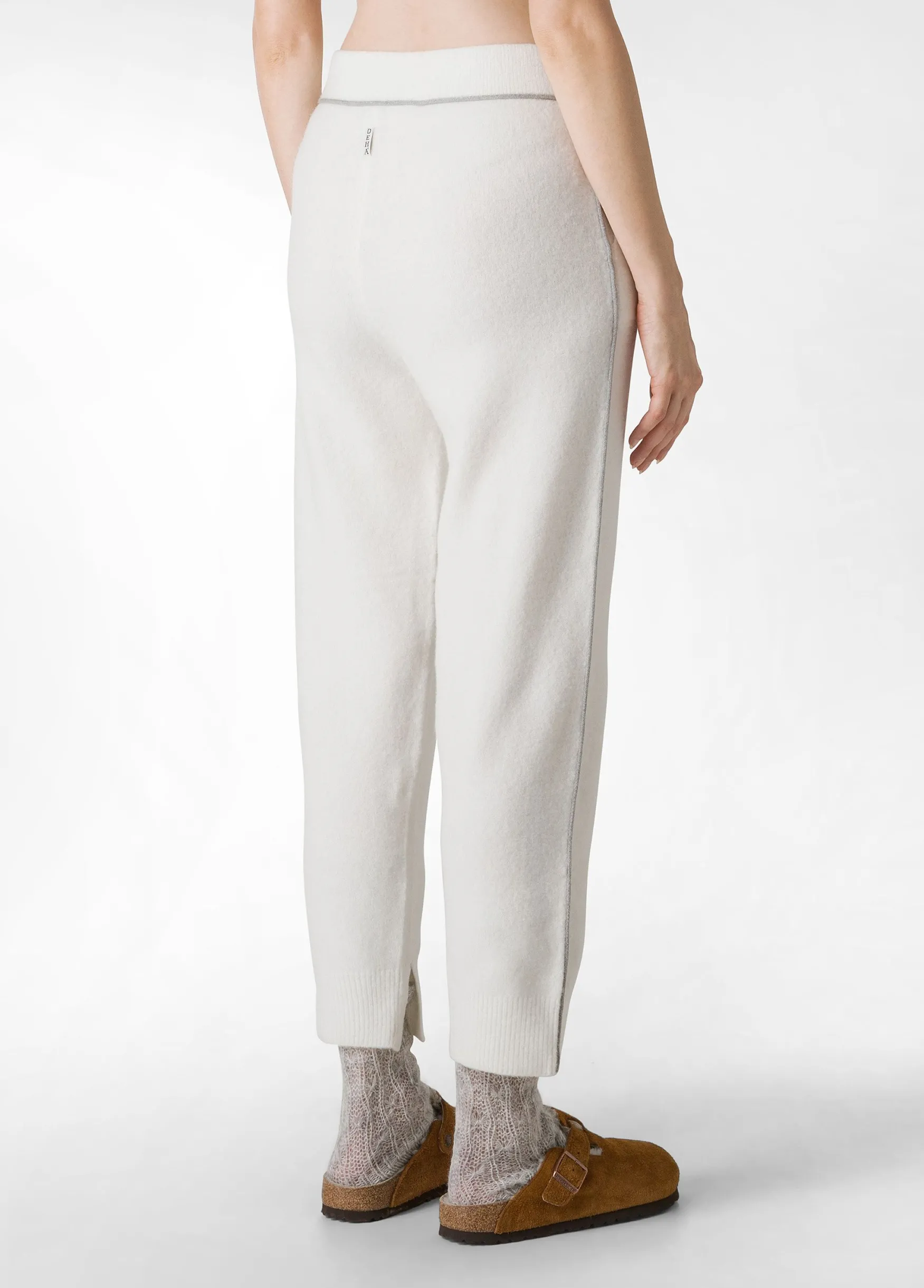 Store DEHA Lounge Knitted Jogger Pants White Milk White