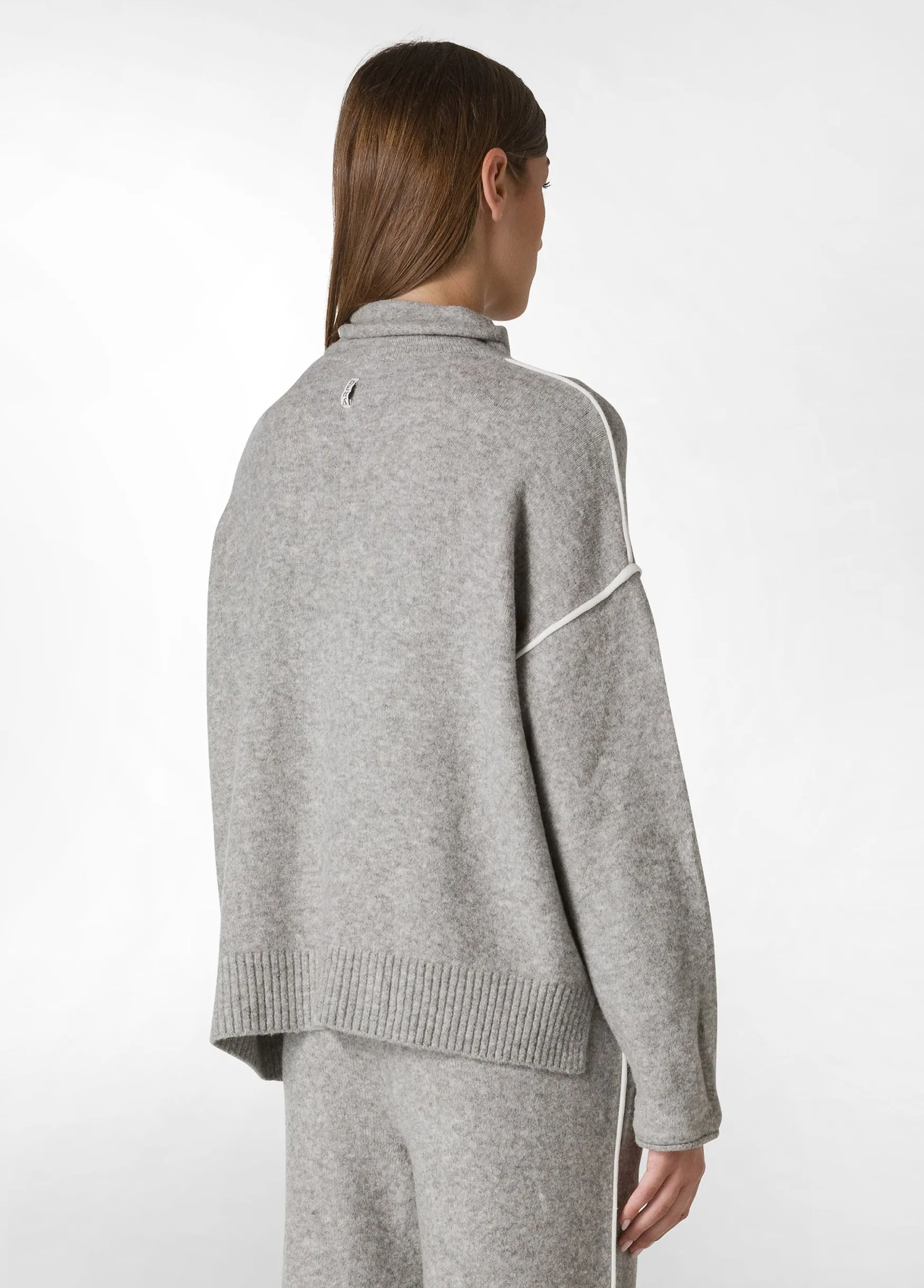 Shop DEHA Lounge Loose Sweater Grey Grey Melange