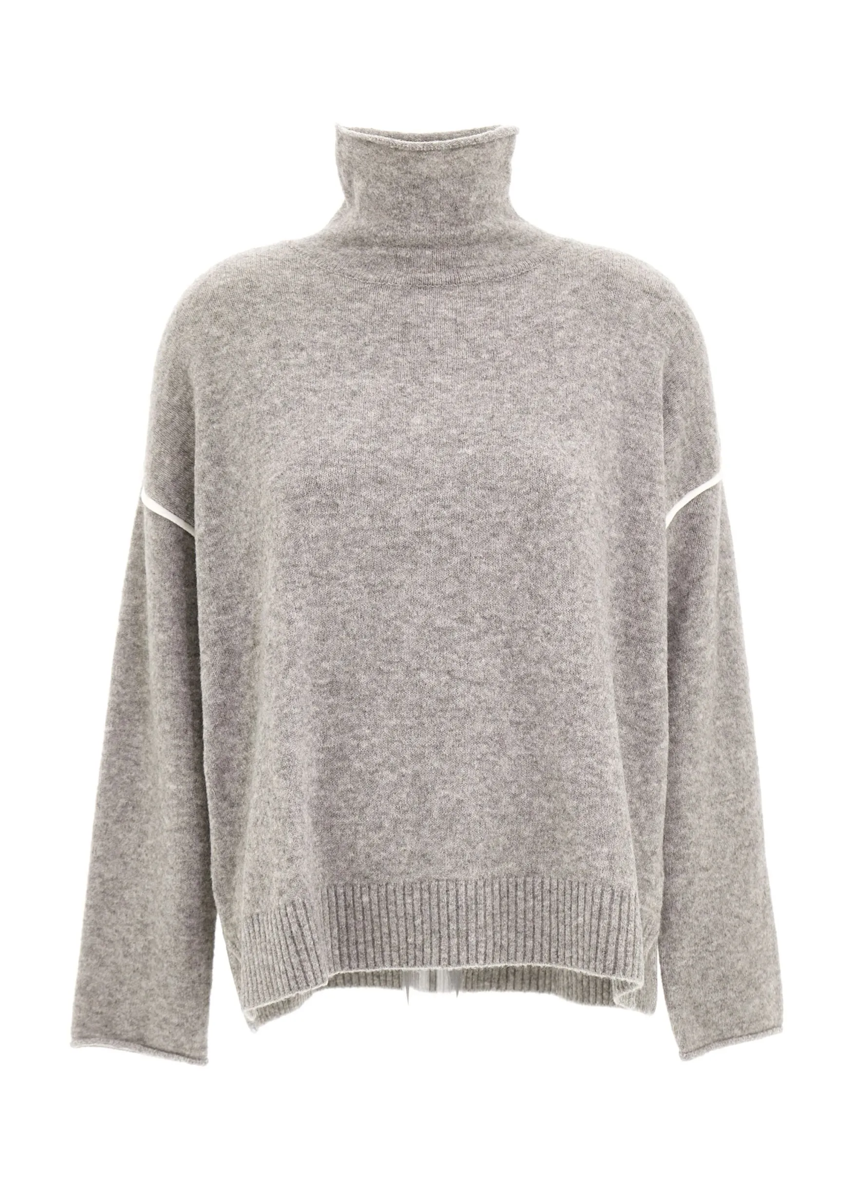 Shop DEHA Lounge Loose Sweater Grey Grey Melange