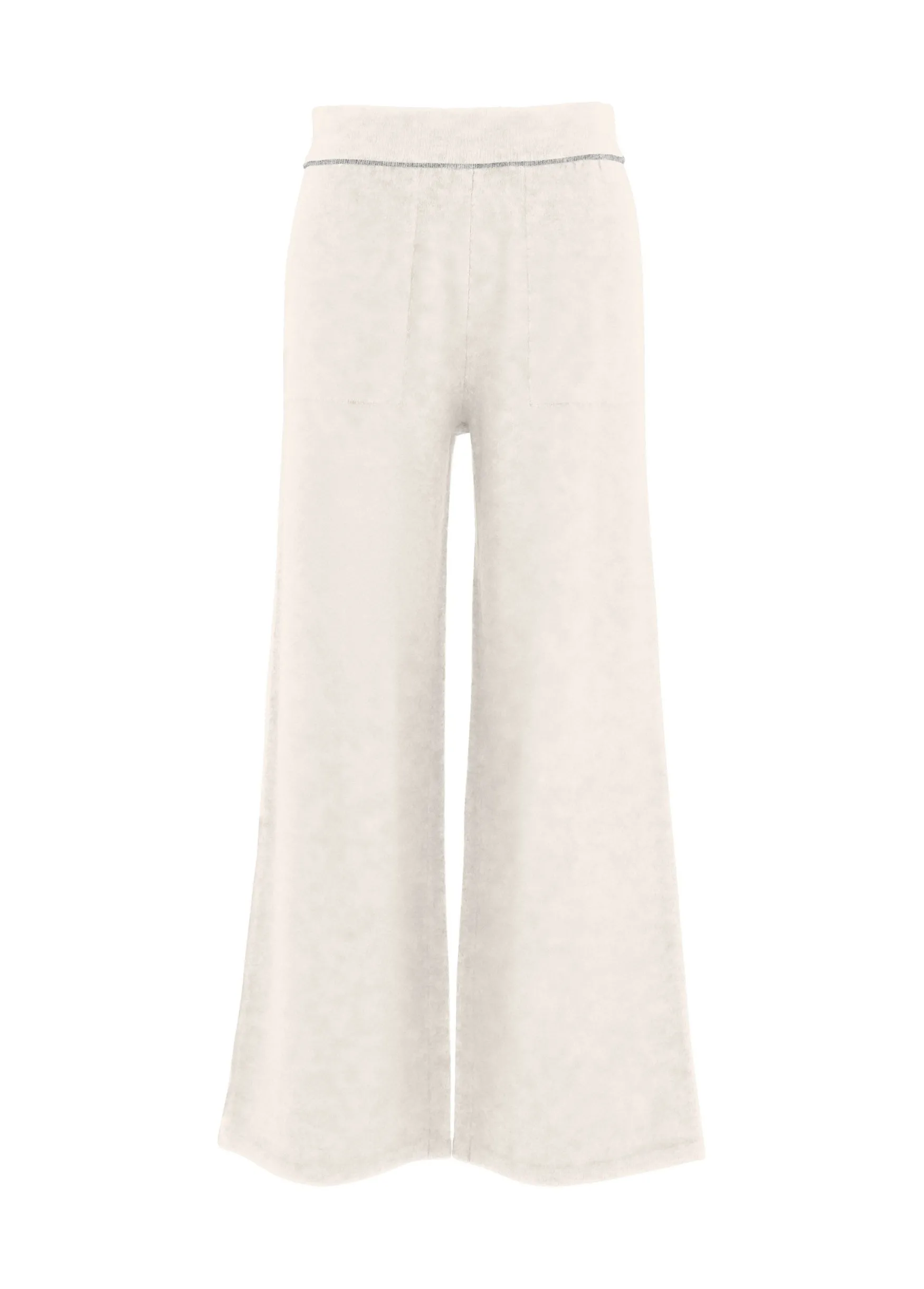Online DEHA Lounge Wide Leg Knitted Pants White Milk White