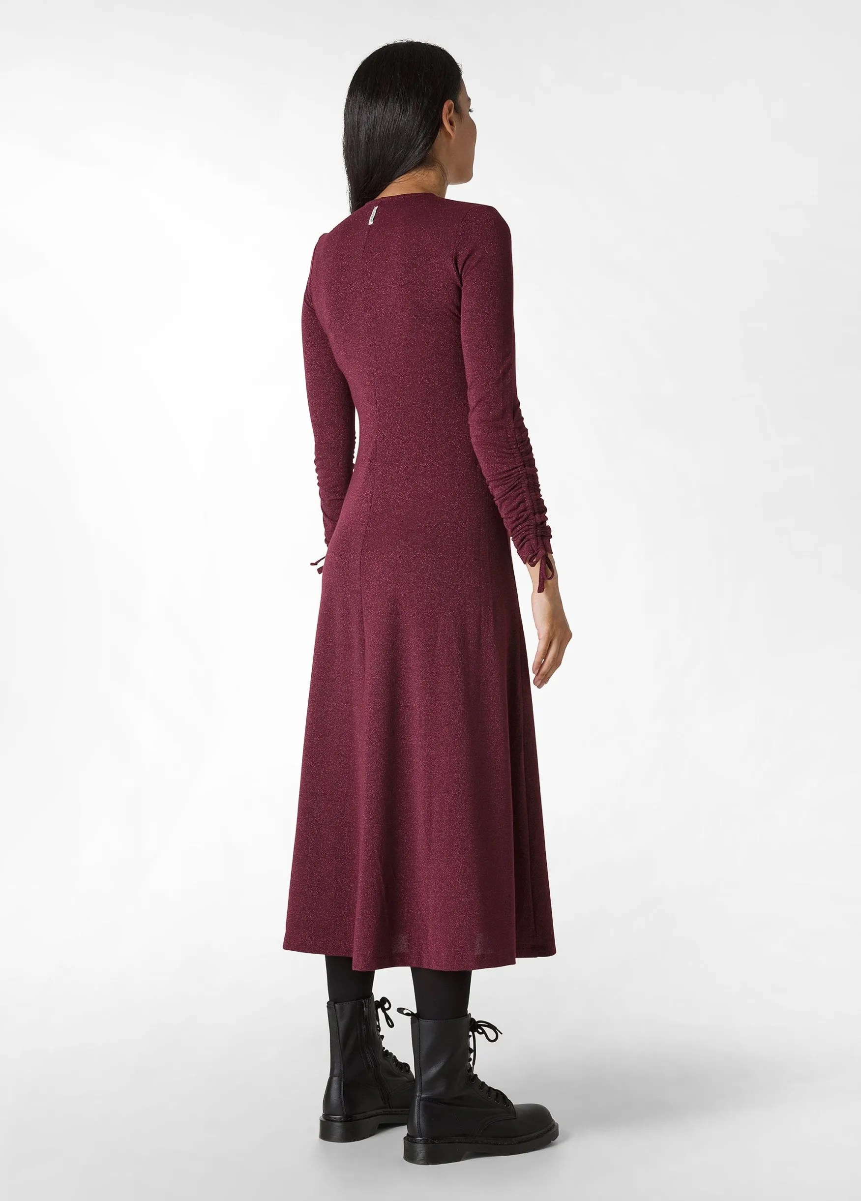 Flash Sale DEHA Lurex Long Dress Red Bordeaux
