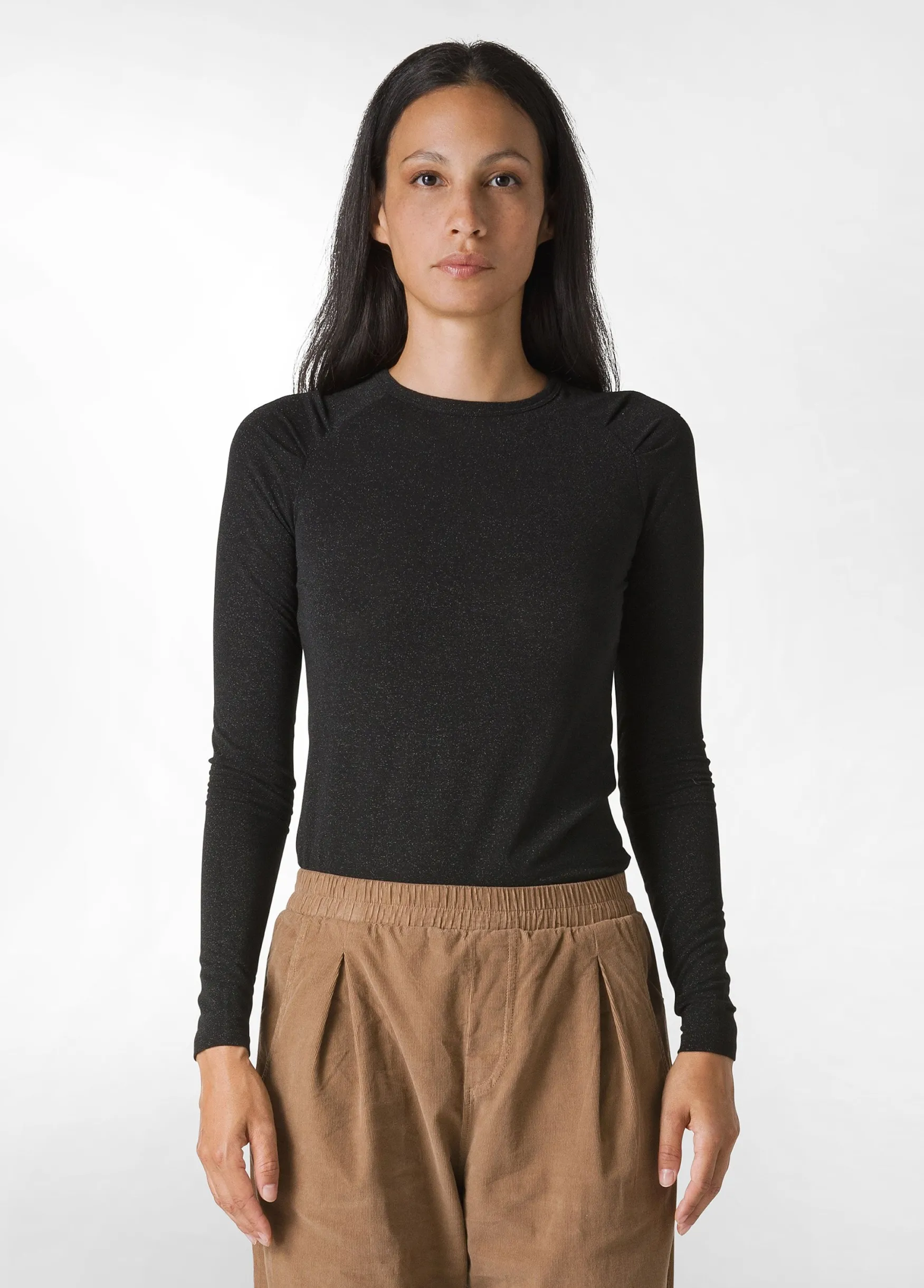 New DEHA Lurex Long Sleeves T-Shirt Black