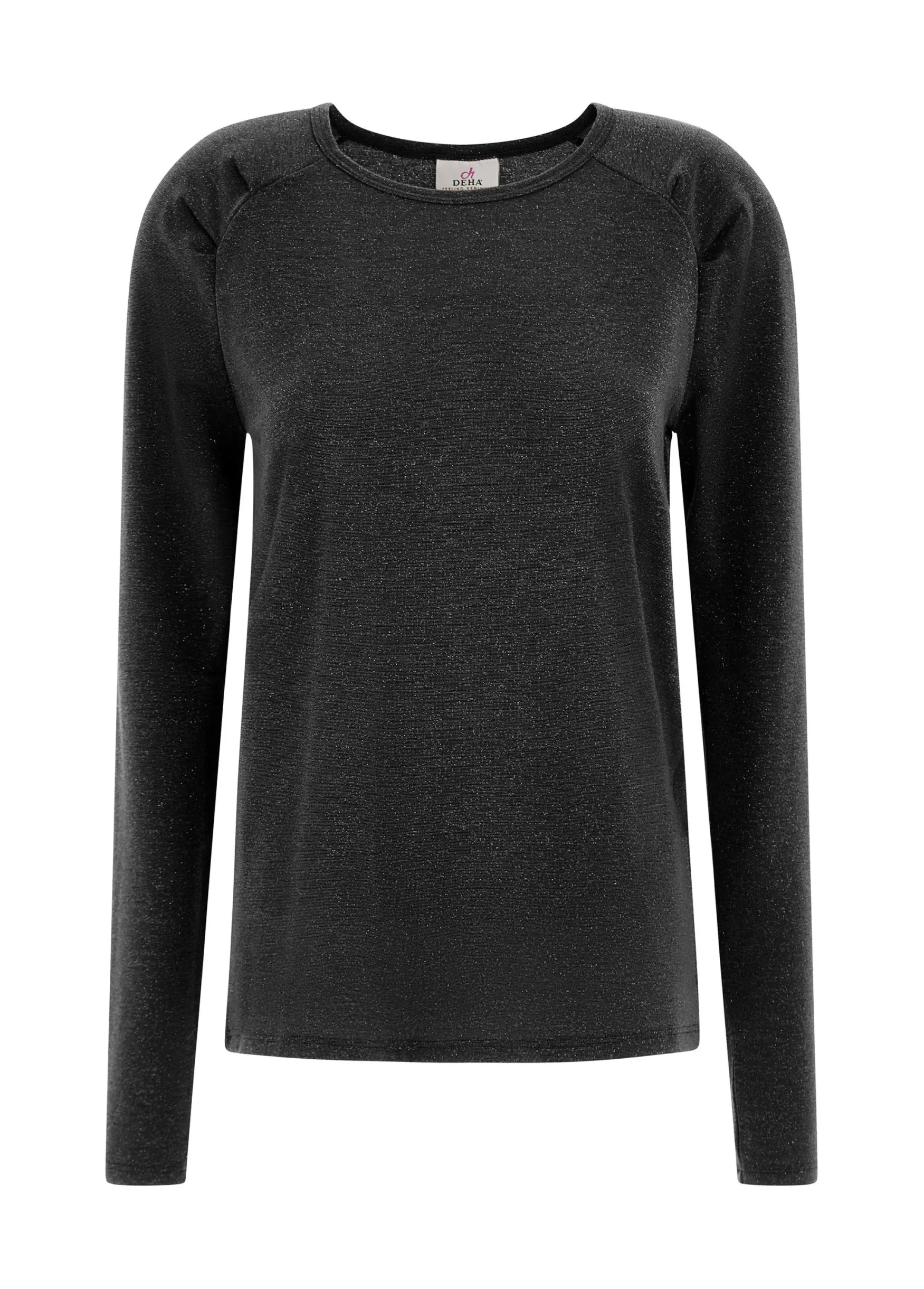 New DEHA Lurex Long Sleeves T-Shirt Black
