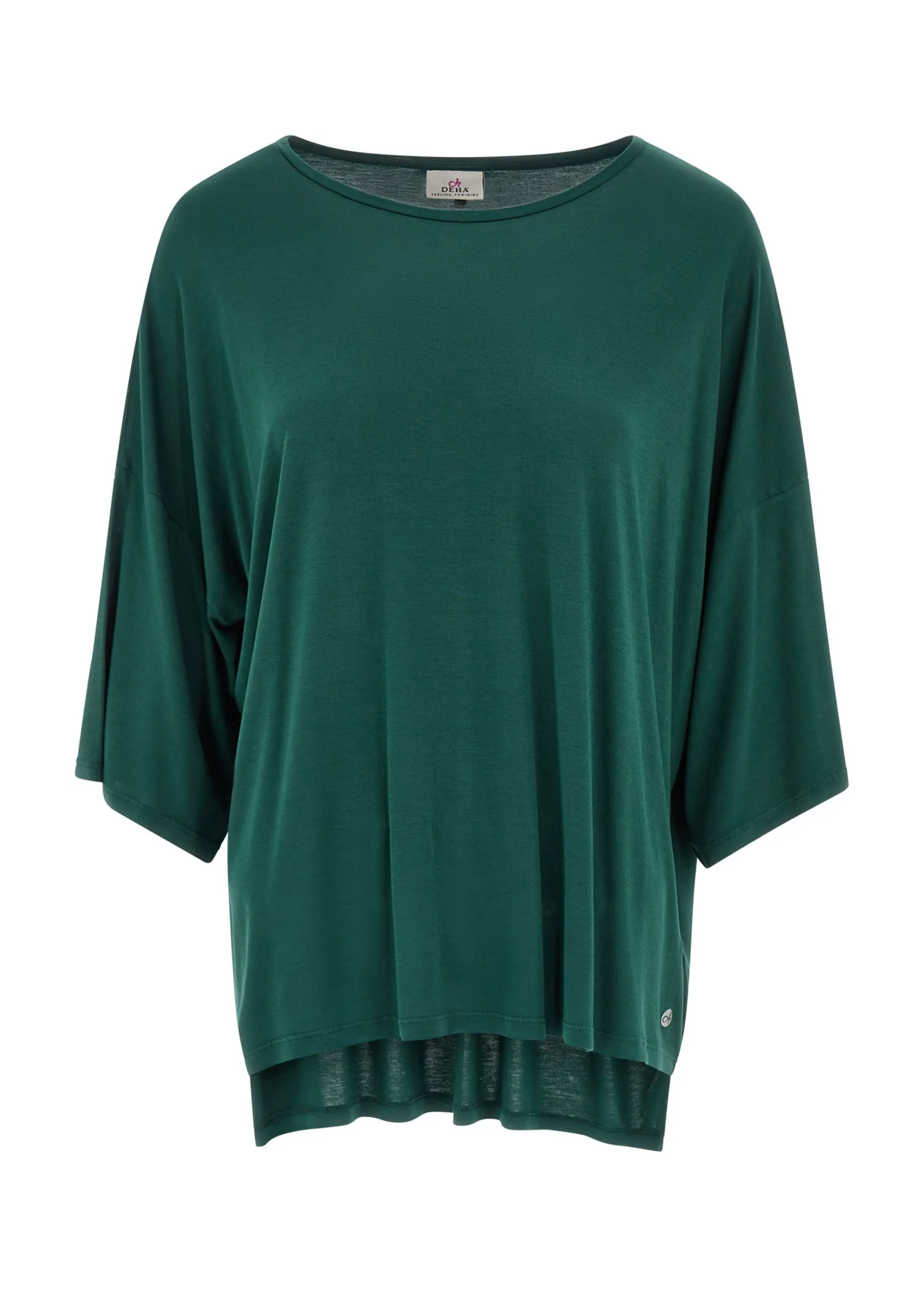Cheap DEHA Oversize Viscose T-Shirt Green Forest Green