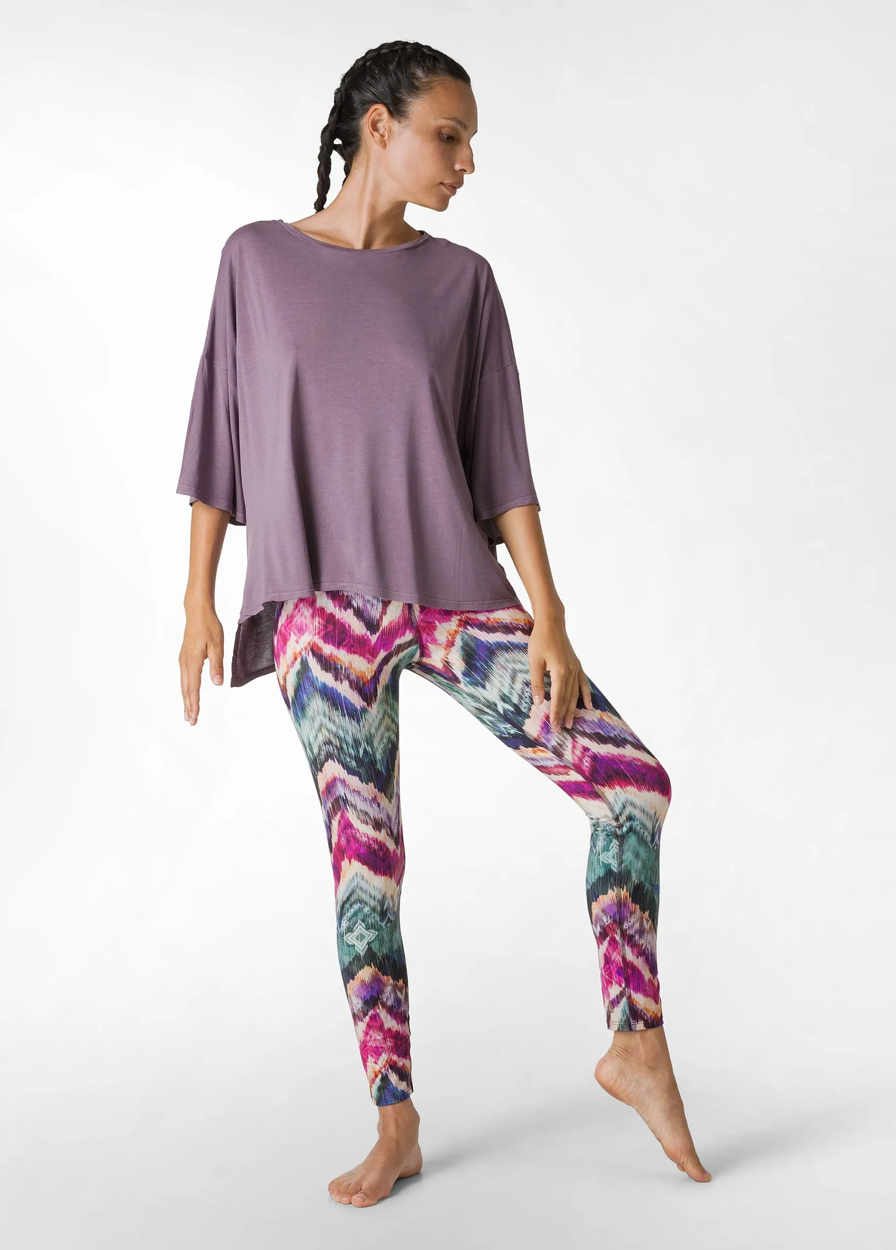 Discount DEHA Oversize Viscose T-Shirt Purple Mauve Violet