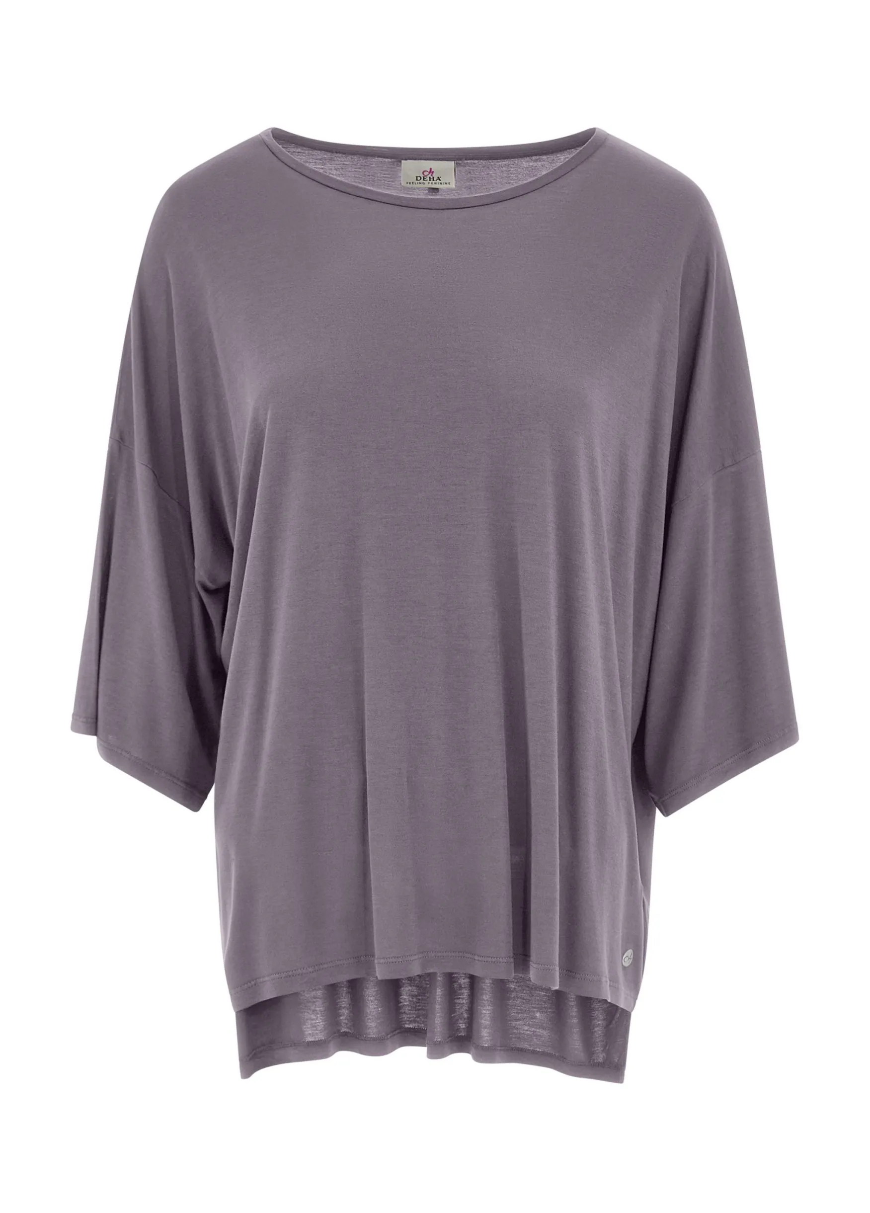 Discount DEHA Oversize Viscose T-Shirt Purple Mauve Violet