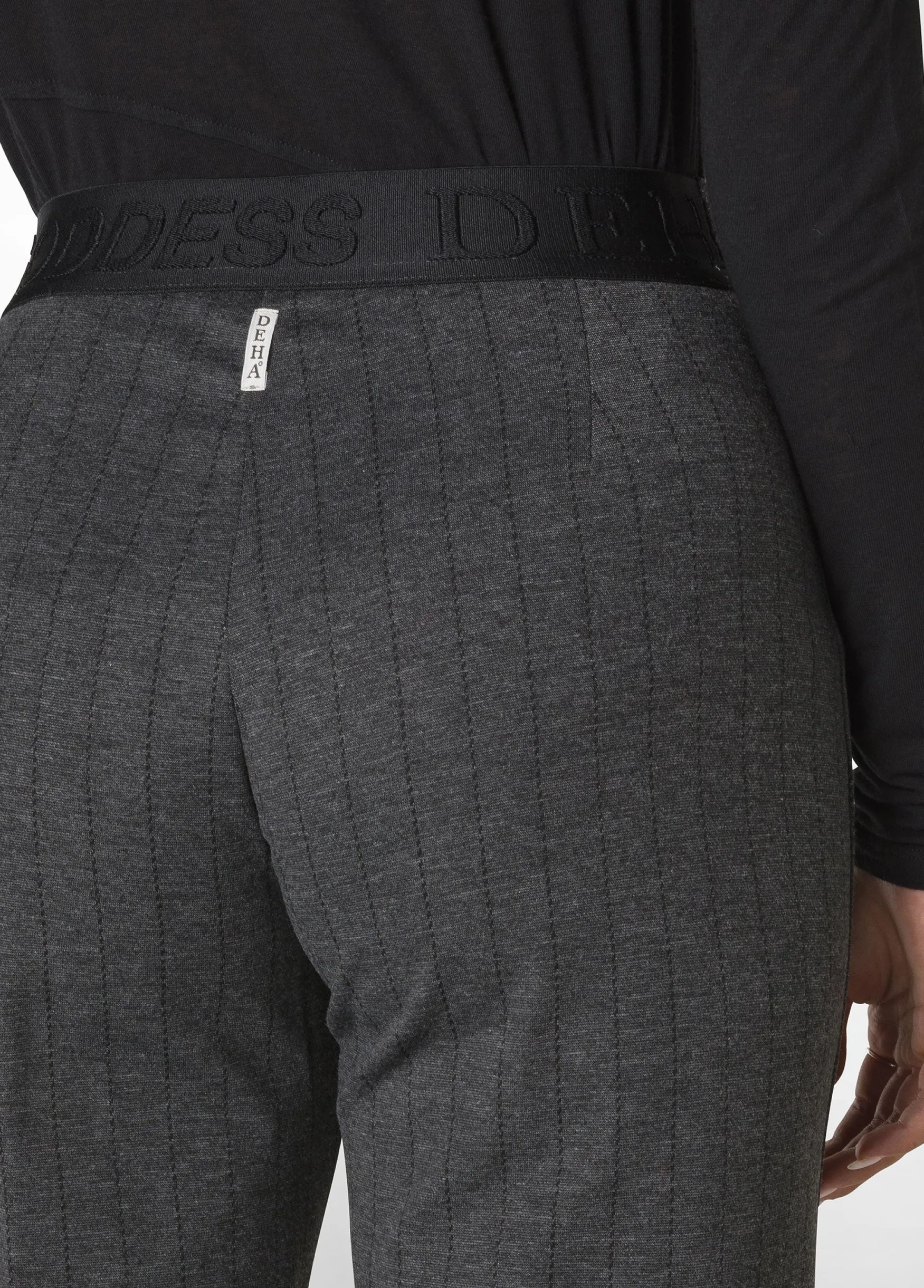 New DEHA Pinstriped Wide Leg Pants Grey Dark Grey Mel