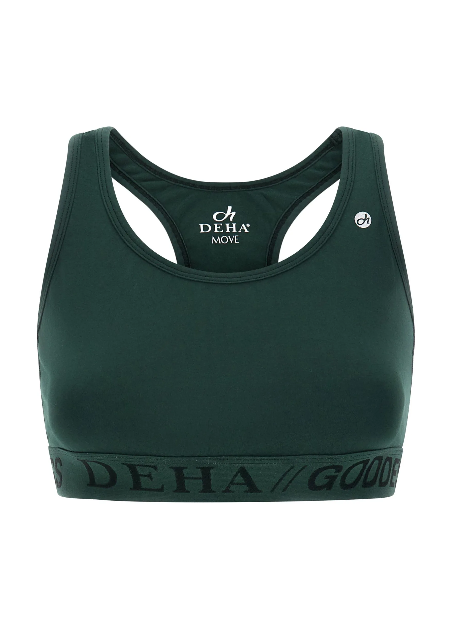 Sale DEHA Racer Back Sport Bra Green Forest Green