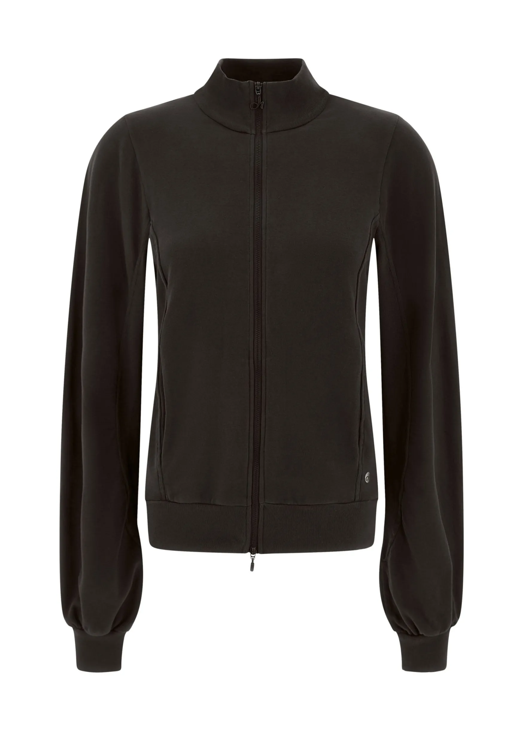 New DEHA Ribbed Trims Full Zip Sweatshirt Black