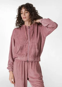 Clearance DEHA Soft Velvety Coruroy Jacket Pink Deco' Rose