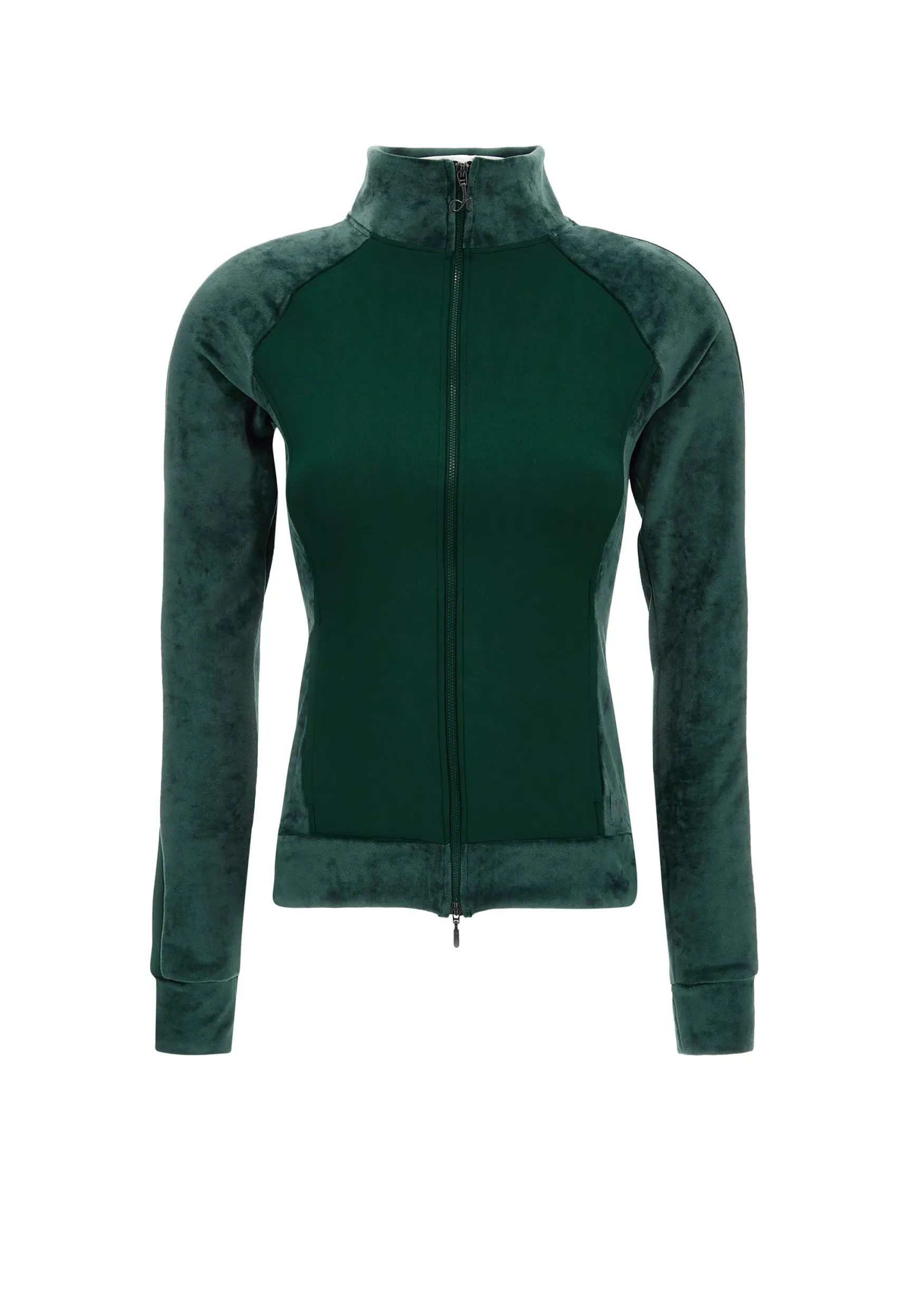 Best Sale DEHA Stretch Velvet Full Zip Sweatshirt Green Forest Green