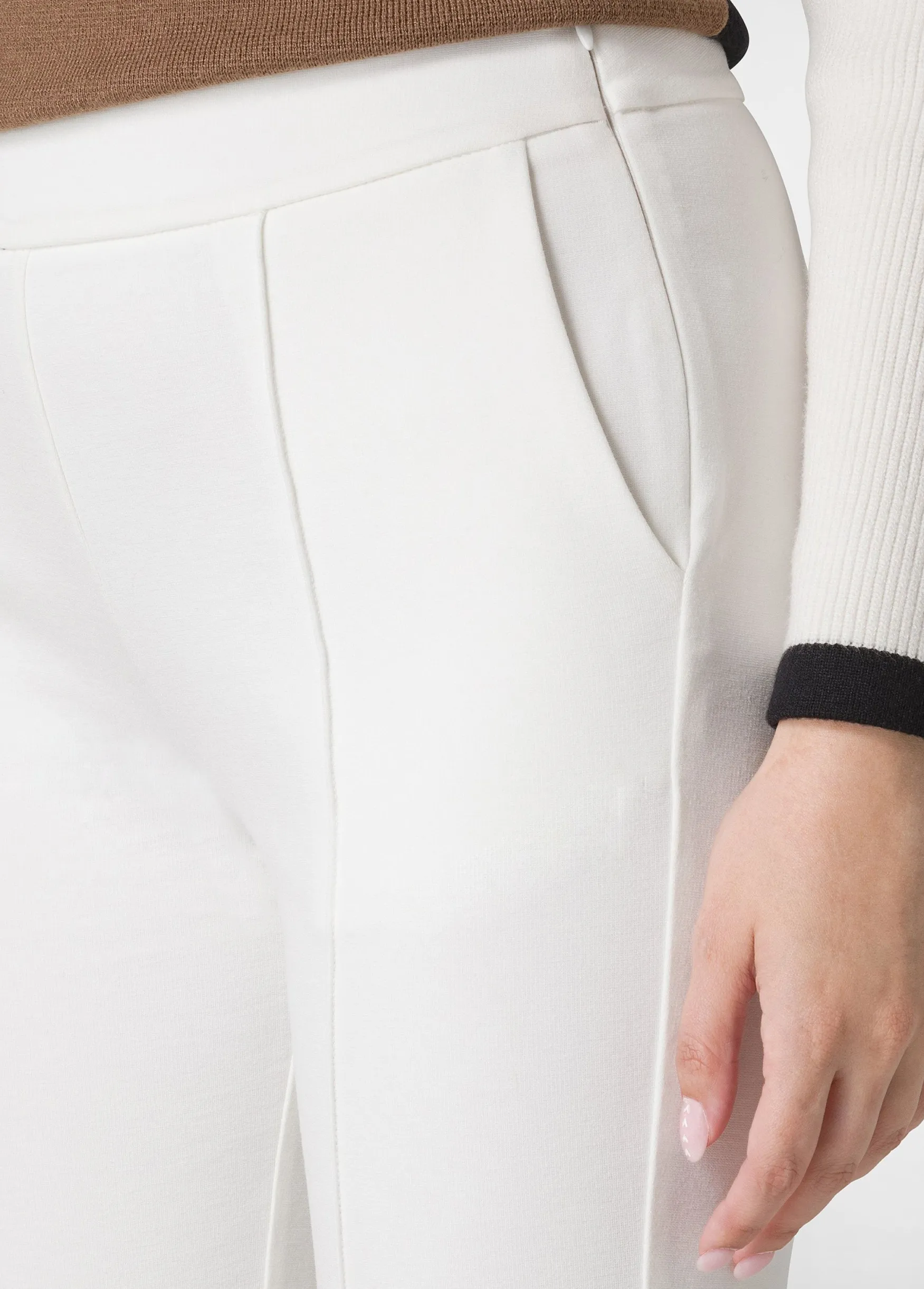 Outlet DEHA Textured Straighr Pants White Milk White