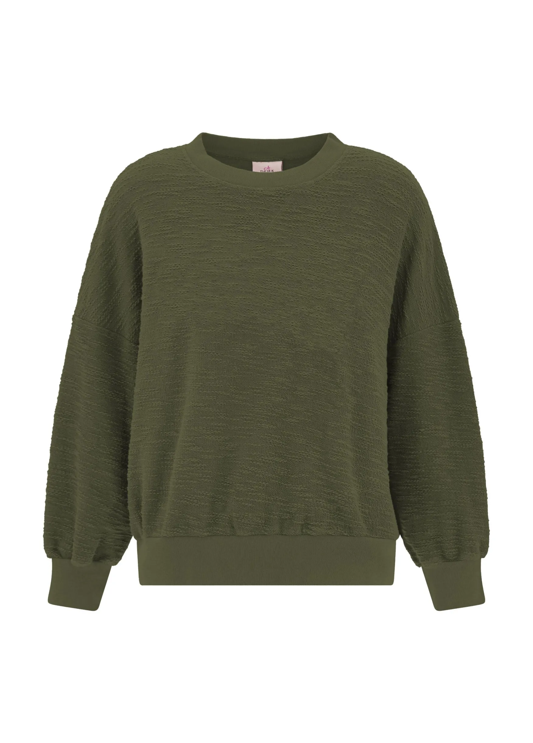 Best DEHA Textured Sweatshirt Green Olive Green
