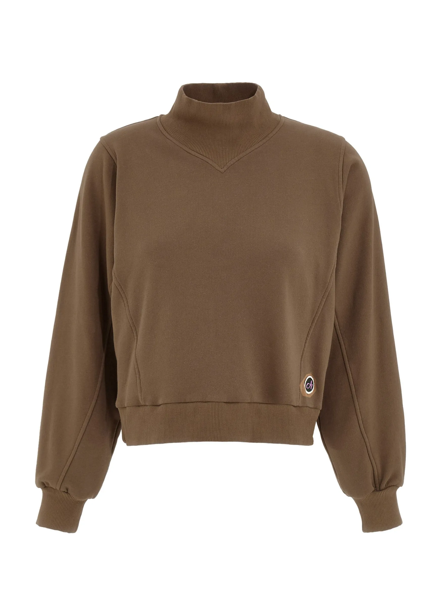 Clearance DEHA Turtle Neck Cosy Sweatshirt Brown Biscuit Brown