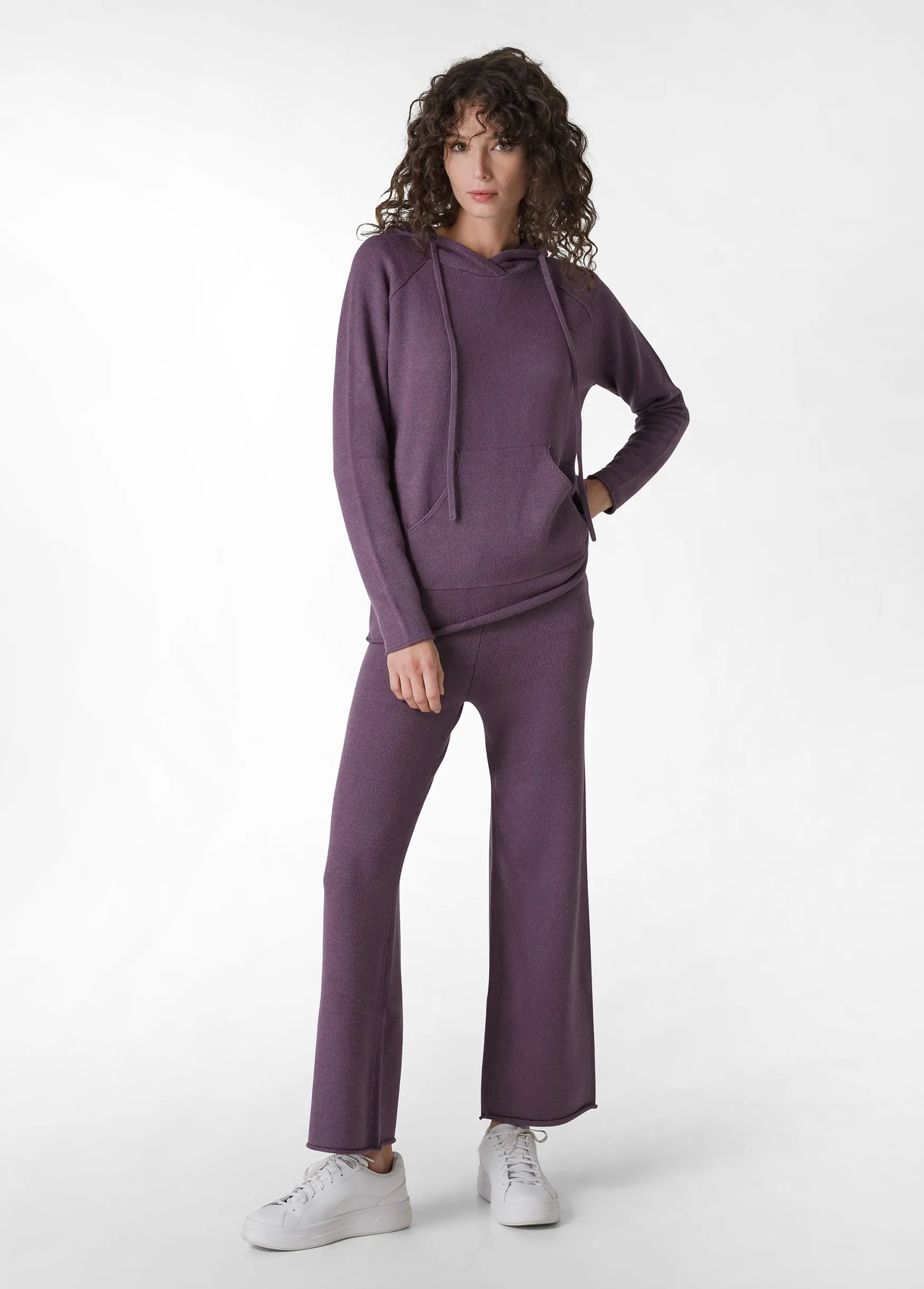 Outlet DEHA Wide Leg Knitted Pants Purple Purple Violet