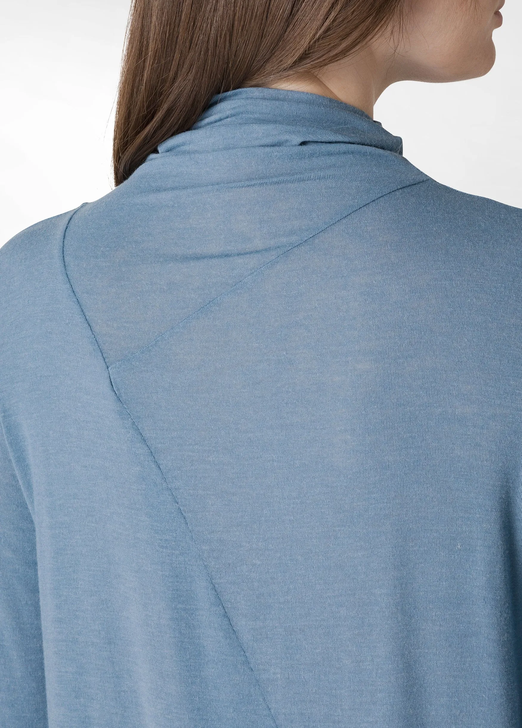Outlet DEHA Wooly High Neck T-Shirt Blue Midblue
