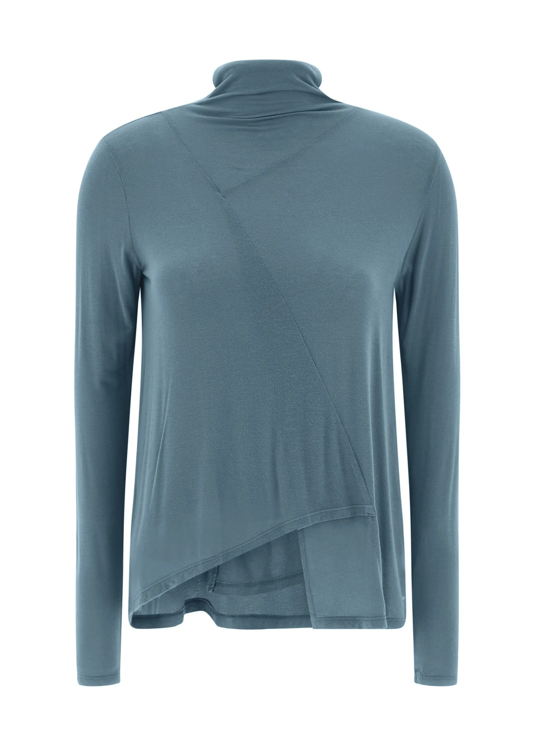 Outlet DEHA Wooly High Neck T-Shirt Blue Midblue