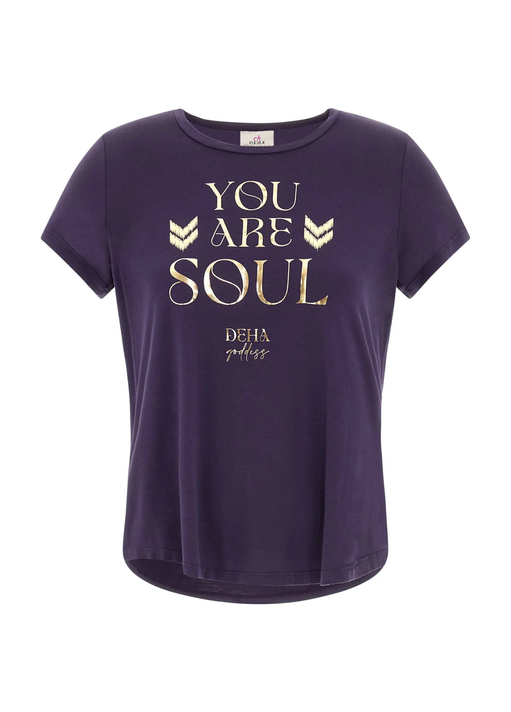 Shop DEHA Yoga Light Viscose T-Shirt Purple Aubergine Violet
