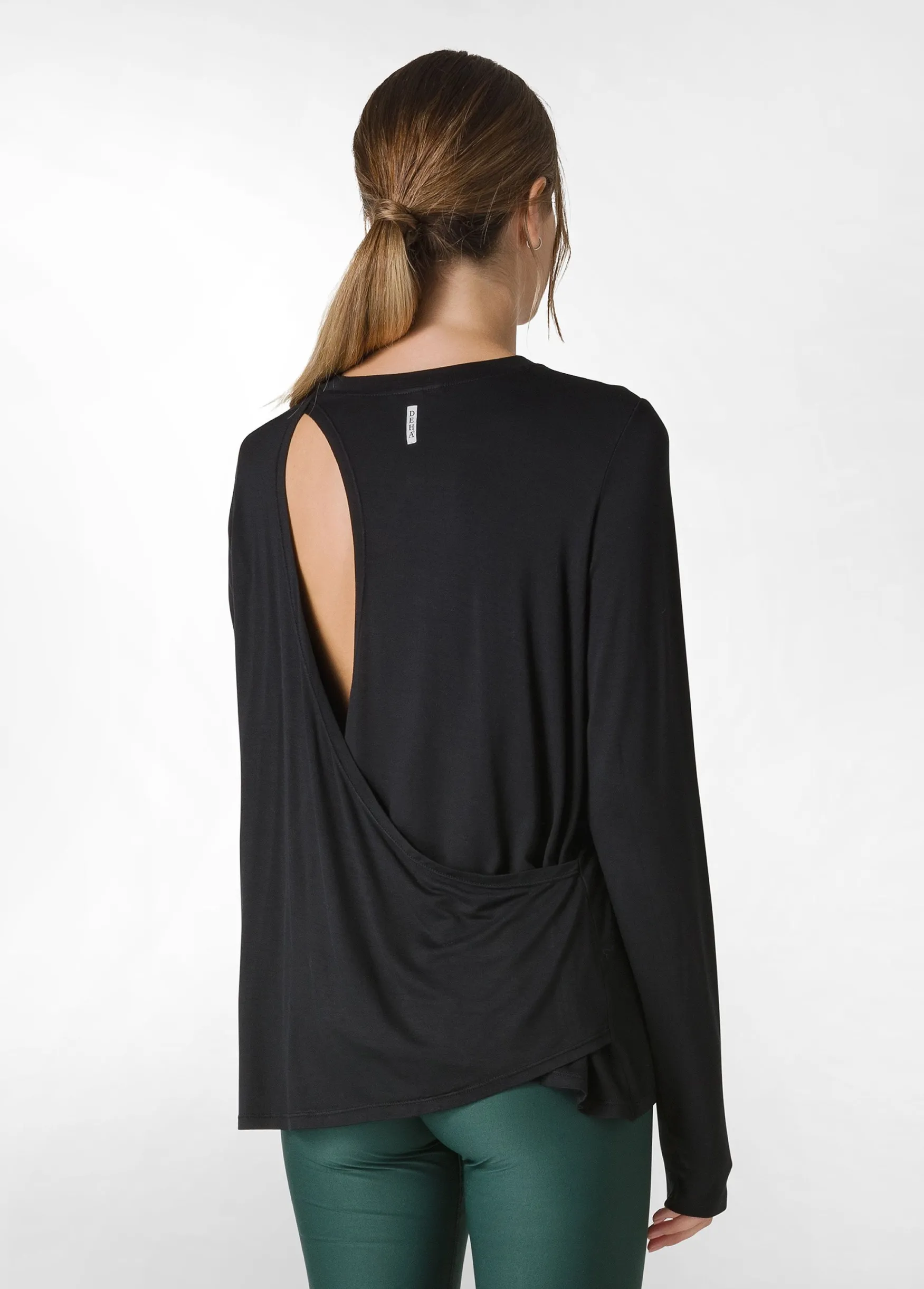 Best DEHA Yoga Long Sleeve T-Shirt Black
